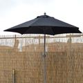 2m Lightweight Black Aluminium Garden Parasol with Tilt Mechanism