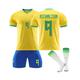 (22(120-130CM)) Richarlison #9 Brazil Home Jersey 2022/23 Soccer T-Shirt Shorts Kits Football 3-Pieces Sets