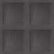 Black Wooden Panel 3D Effect Realistic Square Panelling Flat Wallpaper