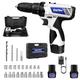 (with two batteries) Cordless Power Drill Set Electric Screwdriver Kit Combi Drill