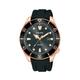 Pulsar Men's Black Silicone Diver-Inspired Strap Watch