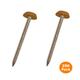 250 x Light Oak/Tan UPVC 30mm Poly Top Pins Nails Plastic Headed Fascia Fixings