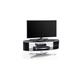 MDA Designs Orbit 1100BB Gloss Black TV Stand with Gloss Black Elliptic Sides for Flat Screen TVs up to 55