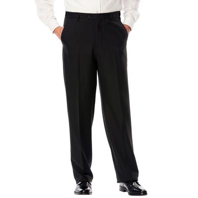 Men's Big & Tall KS Signature Easy Movement® Plain Front Expandable Suit Separate Dress Pants by KS Signature in Black (Size 54 40)