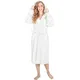 Monhouse Womens Dressing Gown - Super Soft & Cosy Long Bathrobe, Ladies Flannel Luxury Housecoat, Fluffy Spa Robe - White Uk 20-22