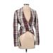 Derek Lam 10 Crosby Blazer Jacket: Burgundy Plaid Jackets & Outerwear - Women's Size 4