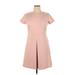 Talbots Casual Dress - Shift: Pink Solid Dresses - Women's Size 14 Petite