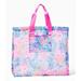 Lilly Pulitzer Bags | Lilly Pulitzer Sea Glass Aqua Mesh Rainforest Retreat Shopper Tote Bag | Color: Blue/Pink | Size: Os