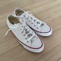 Converse Shoes | Converse All Star Shoes Womens 10 Mens 8 White Low Top Canvas Unisex Sneakers | Color: White | Size: 8