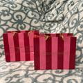 Victoria's Secret Bags | 2 Victoria’s Secret Empty Small Paper Gift Shopping Bags With Gold Lette | Color: Pink/Red | Size: Set The Of 2 Small Bags