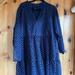 J. Crew Dresses | J Crew Navy Eyelet Long Sleeve Dress Polyester/Cotton Blend - Xl | Color: Blue | Size: Xl