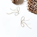 Anthropologie Jewelry | Gold Bow Twist Earrings M70 | Color: Gold | Size: Os