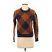 Madewell Wool Pullover Sweater: Brown Argyle Sweaters & Sweatshirts - Women's Size X-Small