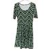 Lularoe Dresses | Lularoe Nicole Green Black White Dress Size Medium | Color: Black/Green | Size: M