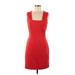 Trina Turk Casual Dress - Shift: Red Color Block Dresses - Women's Size 6