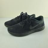 Nike Shoes | Nike Free Rn Anthracite Triple Black Running Lace Up Sneakers 9.5 Women Black | Color: Black | Size: 9.5