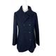Jessica Simpson Jackets & Coats | Jessica Simpson Coat Women Large Blue Black Wool Button Up Basketweave Jacket | Color: Blue | Size: Lj