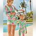 Lilly Pulitzer Pajamas | Fruity Flamingo Sammy Pj Set Lilly Pulitzer Pants & Top Seasalt Girls Size 10 | Color: Green/Pink | Size: 10g