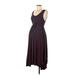 Isabel Maternity Casual Dress: Purple Chevron Dresses - Women's Size Medium