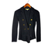 Giani Bernini Jackets & Coats | Gianni Bini Black Wool Blend Knit Blazer Nautical With Gold Buttons Size Xs | Color: Black/Gold | Size: Xs
