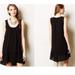 Anthropologie Dresses | Maeve Black Drop Waist Flounce Sleeveless Flowy Mini Dress M | Color: Black | Size: M