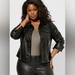 Torrid Jackets & Coats | Faux Leather Trucker -Size 00 | Color: Black | Size: Plus Size 00