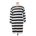Uniqlo Casual Dress - Sweater Dress: Ivory Stripes Dresses - Women's Size Medium