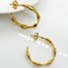 Anthropologie Jewelry | New Anthropologie X Shyla Wavy Hoop Earrings | Color: Gold/Silver | Size: Os