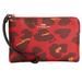 Coach Bags | Nwt Coach Corner Zip Wristlet With Leopard Print | Color: Gold/Red | Size: Os