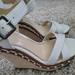 Jessica Simpson Shoes | Jessica Simpson Wedge Sandals | Color: Tan/White | Size: 8
