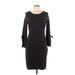 Calvin Klein Casual Dress - Sweater Dress Crew Neck Long sleeves: Black Dresses - Women's Size Large