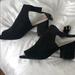 Nine West Shoes | Black Suede Nine West Chunky Sandal | Color: Black | Size: 8