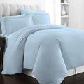 Pizuna 400 Thread Count Cotton Super King Duvet Cover Set, 100% Long Staple Cotton Super King Quilt Cover, Luxury Soft Sateen Superking Duvet Covers (Sky Blue 100% Cotton Duvet Cover Super King)