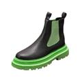 IJNHYTG rubbers White Men Platform Boots Thick Sole Man Chelsea Boots Designer Mens Luxury Sneakers Green Black (Color : Green, Size : 8.5 UK)