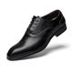 Tetnsk Men's Dress Shoes Derby Lace-Up Shoes Classic Square Toe Cap Business Shoes Brogues, black, 9 UK