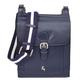 Womens Cross Body Leather Messenger Bag Travel Handbags HOL33 (Navy)