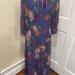 Anthropologie Dresses | Anthropologie Floral Midi Dress Sz S | Color: Blue/Red | Size: S