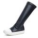 IJNHYTG rubbers Women Over-the-knee Boots Girls Women Knee High Boot Leather Elastic Flat Casual Platform Shoes (Size : 4.5 UK)