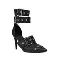 crazynekos Women's Stiletto High Heel Sandals Open Toe Ankle Strap Dress Shoes for Women Bride Ladies in Wedding Bridal Party Dress Shoes (Black,8)