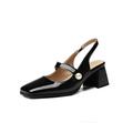 Chunky Mary Janes Heels for Women Shoes Dressy Casual, Dress Shoes for Women Block Heels Closed Toe Mary Jane Pumps (Black,3)