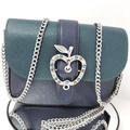 Coach Bags | Coach Gemma Crossbody In Colorblock With Apple Rhinestone Buckle | Color: Blue/Green | Size: Os