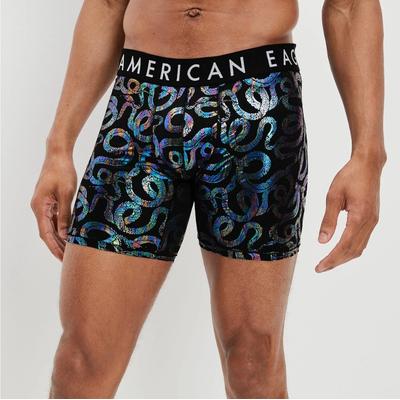 American Eagle Outfitters Underwear & Socks | Aeo Silver Snakes 6″ Flex Boxer Brief 3xl New | Color: Black | Size: 3xl