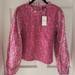 J. Crew Tops | Jcrew Nwt Long-Sleeve Ruffleneck Top In Liberty Summer Blooms Fabric | Color: Pink/White | Size: M