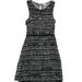 Anthropologie Dresses | Anthropologie Postmark Womens Large Black White Dress Fit Flare Key Hole Pleated | Color: Black/Gray | Size: L