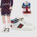 Gucci Shoes | Gucci Sneakers Mens Ace Logo Stripe Web Snake Back Hitop Shoes | Color: White | Size: Various