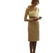Anthropologie Dresses | Anthropologie Babergh Sheath Dress Scalloped Skirt Floreat Size 6 Beige Tan | Color: Cream/Tan | Size: 6