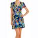 J. Crew Dresses | J. Crew Mercantile Multicolor Floral Wrap Mini Dress Women Size 00 | Color: Blue/Yellow | Size: 00