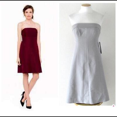 J. Crew Dresses | J Crew Graphite Gray Maisie Strapless Dress Bridesmaid Homecoming Party | Color: Gray | Size: 14