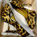 Nine West Shoes | Nin West Leopard Print Heels | Color: Brown | Size: 7.5