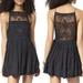 Free People Dresses | Free People Women's Emily Lace-Bodice Mini Dress | Color: Black | Size: Xs